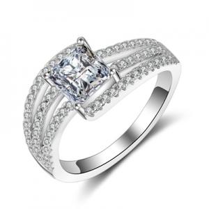 JZ117 Wedding jewelry AAA cz setting silver ring